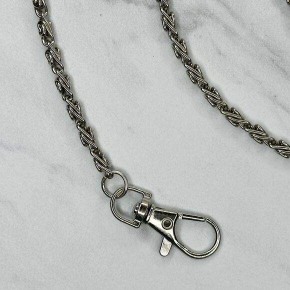 Silver Tone Swirl Chain Link Purse Handbag Bag Replacement Strap - Picture 2 of 9